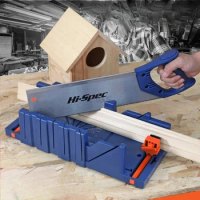 Miter Saw Cabinets Wood Cutting Clamping Multifunction Woodworking Clamping Mitre Saw Box Wood Gypsum Oblique Angle Cutting Tool