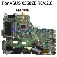 KoCoQin 60NB07A0 Laptop motherboard For ASUS X550ZE AM740P Mainboard 60NB07A0 REV:2.0