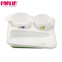【FARLIN】兒童學習高低餐盤組(附餐碗)(綠)