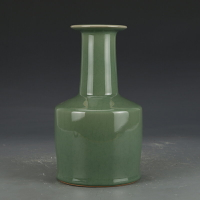 宋龍泉窯青釉盤口瓶古董古玩收藏真品老物件瓷器擺件老貨