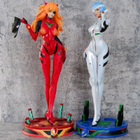 45.5CM 2024 New Anime NEON GENESIS EVANGELION EVA 1/4 GK Asuka Ayanami Rei Mecha suit Figure PVC Model Toys Doll Ornaments Gifts