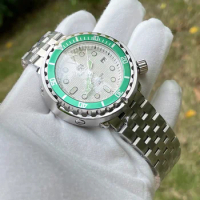 Steel Divers Watch for Men Mechanical Selfwinding Wristwatch SEIKO NH35A Movement Luminous Index Sapphire Crystal Reloj Hombre