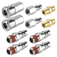 10Pcs 1/4 Inch BSP Air Line Hose Compressor Fitting Connector Coupler Quick Release Pneumatic Parts For Air Tools Hardware