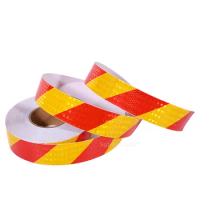 5CM Reflectors For Children Bike Stickers Red And Yellow High Conspicuity Reflective Tape Adhesive Sticker For Bicycle Decal 10M