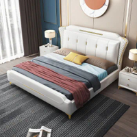 Lazy White Bedroom Bed Cheap Minimalist Modern Wooden Bedroom Bed Double Storage Letto Matrimoniale Livingroom Furniture Sets