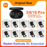 3/6/10 Pcs Xiaomi Global Redmi Earbuds 2C Essential True Wireless Earphones Bluetooth Headphones with Mic for Sport Running