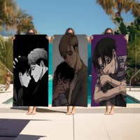 Anime Killing Stalking Microfiber Blanket Quick Drying Beach Towels Oversized Printing Super Absorbe