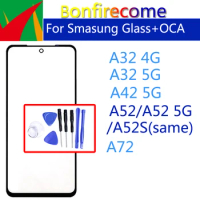 Replacement For Samsung Galaxy A72 A52 A32 A42 A52S A32 4G A42 5G LCD Front Touch Screen Lens Glass With OCA Glue