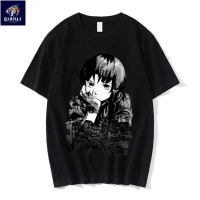 Siapkan pengirimanT-shirt anime Serial eksperimen kaus lain kaus lengan pendek manga girl sci T shir