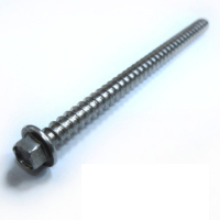 SP001 六角頭鑽尾螺絲/不銹鋼水泥壁釘/白鐵六角釘 1/4 X 4 （100支/包）