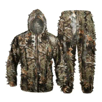 Hunting Clothes New Maple Leaf Ghillie Suits Yowie Sniper Birdwatch Airsoft Camouflage Clothing Jacket And Pants