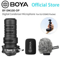 BOYA BY-DM100-OP Digital Condenser Microphone Omnidirectional shotgun microphone for DJI OSMO™ Pocket Plug and play operation