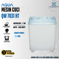 Aqua Mesin Cuci QW 7031HT / QW7031 | 2 Tabung 7Kg Low Watt Mode Hijab, Mencuci Cepat & Anti Bacteri