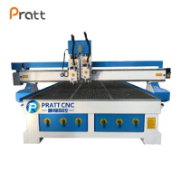 3d Turkey Working Carving Hine 2 Heads Double Head 4 Axis Cylinder Wood Cnc Router Fuling Inverter Nk105 G2