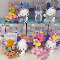 Original Miniso Sanrio Pochacco Balloon Carnival Party Series Blind Box Anime Figures Guess Bag Model Desktop Decora Toy Gifts