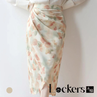 【Lockers 木櫃】夏季氣質鬱金香半身裙 L112071805(半身裙 裙子)