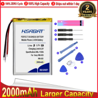 HSABAT 0 Cycle 2000mAh Battery for Sony NW-A35 NW-A36 Player A35 A36 Replacement Accumulator