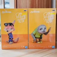 Disney Bandai Zootopia Anime Figure Nick Wilde Flash Banpresto Fluffy Puffy Action Figure Toys Collectible Model Birthday Gift