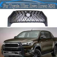 For Toyota Hilux Revo Rocco 2021 Auto Accessories Front Bumper Mesh Cover Grills Pickup Modified Racing Grills For Hilux Grill