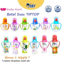 Botol Minum Susu Anak Bayi DODO BABY TIPTOP Bonus Nipple Dot BPA Free 125ml / 250ml 125ml