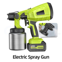 Electric Spray Gun Paint Spray Gun Latex Paint Spray Machine Household Small Lithium-ion Spray Paint High Atomization Spray Pot