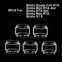 5PCS Bubble Glass Tube for DOVPO Blotto Single Coil RTA Blotto Max RTA Blotto V1.5 Glass Tank Replacement Glass Container Tank