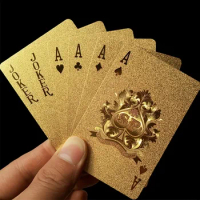 24K Gold Foil Playing Cards Deck - Perfect For Poker, Practical Jokes &amp; Party Gifts!Christmas, Halloween, Thanksgiving Gift