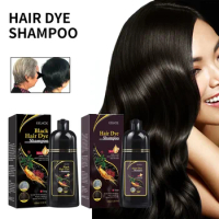 Natural Herbal Hair Dye Shampoo 3 in 1 Hair Color Shampoo for Hair Dark Brown Black for Women &amp; Men Grey Coverage