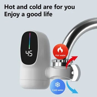 Electric Water Heater 220V Kitchen Tap Conector Instant Hot Water Faucet Adapter Tankless Water Heating Tap Bathroom Accessories