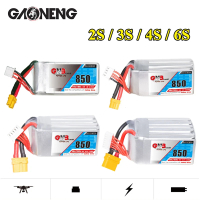 GNB 2S 3S 4S 6S 7.4V 11.1V 14.8V 22.2V 850mAh 80C LiPo XT30 XT60 Plug for RC Helicopter FPV Parts