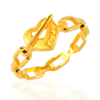 【福西珠寶】9999黃金戒指 蕾西的純真戒指 愛心OT戒 5G(金重0.80錢+-0.03錢)