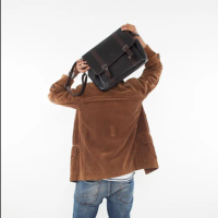 Postman Bag Tas Laptop Messenger Work Bag Kulit Sapi 14 inch