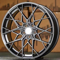 Factory Customized racing 18 19 20 21 22 24 inch wheels 5x114.3 custom forged alloy passenger car wheels hub hyper black rims