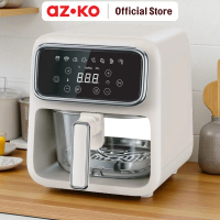 AZKO Klaz 4 ltr Air Fryer Digital Crystal 700 Watt - Putih Digital Air Fryer Penggorengan Tanpa Miny