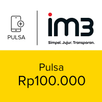 Pulsa / Mobile Reload IM3 OOREDOO - Rp. 100.000