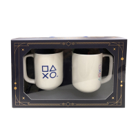 PlayStation OLP馬克杯禮盒組A白(彩色標誌icon)+白(海軍藍logo)