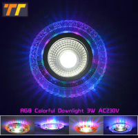 LED Colorful downlight COB AC100-230V 3W 5W 7W 9W 110V 220Vled ceiling downlight rainbow RGB lamp ceiling spot light Magic color