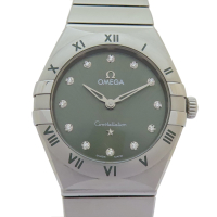 【二手名牌BRAND OFF】OMEGA 歐米茄 星座系列 12PD 綠色錶盤 石英腕錶 28mm 131.10.28.60