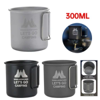 300ML Aluminium Alloy Camping Mug Folding Cup Nature Hike Mug Ultra-Light Camping Travel Water Cup Outdoor Camping Cookware