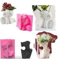 Human Body Half-body Silicone Mold Diy Succulents Concrete Flower Pot Vase Plaster Cement Clay Mold Plants Holder Mold