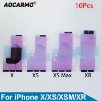Aocarmo 10Pcs/Lot For iPhone X / XS / XS MAX / XR Battery Easy Pull Adhesive Glue Double-ided Tape Anti-Static Sticker Strip
