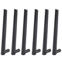 6 PCS New Metal Wifi Antenna Of RP-SMA Interface With 5Dbi 2.4G/5G Dual-Band Wireless Wifi Antenna For ASUS RT-AC68U