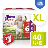 Libero麗貝樂 敢動褲 嬰兒紙尿褲/尿布 6號(XL 40片/包購)
