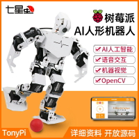 七星蟲 樹莓派4B/3B+ 人形機器人TonyPi/WIFI視頻/可編程OpenCV智能視覺