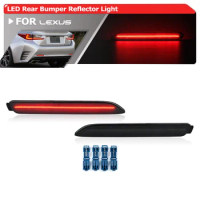Smoked Rear Bumper Led Reflector Tail Brake Stop Light For Lexus GX IS NX RC RX For Toyota RAV4 Mark X Wish Crown Camry Corolla