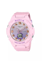 CASIO 卡西歐 Baby-G BGA-320 系列粉紅樹脂錶帶女式手錶 BGA-320-4ADR