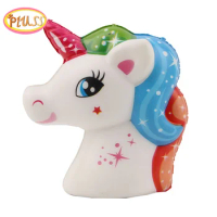 NEW 11CM Jumbo Unicorn Squishy Doll Unicorn Horse Head squishy Slow Rising Stress Reliever Anti stress Toys Mobile Phone Straps