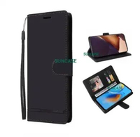 SUNCASE Samsung A12 cover hp model dompet multi fungsi flip case wallet leather SUNCASE BLACK