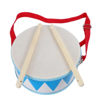 Kids Drum Wood Toy Drum Set With Carry Strap Stick For Kids Toddlers Gift For Develop Children's Rhythm Sense