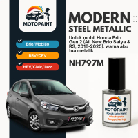 Motopaint Modern Steel Metallic NH797M Cat Oles Penghilang Baret Mobil Honda Brio Warna Abu Metalik
